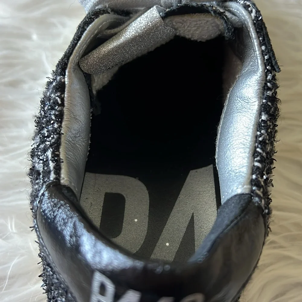 You Can Surf Later Women’s P448 Charcoal Gray Suede/Tweed Sneaker Size EU 38